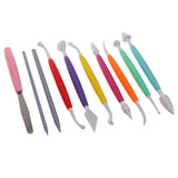 Maxbell Pack of 10 Fondant Cake Graver for Cupcake Cake Decorating Tools Sculpting Modeling Kit