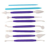 Maxbell Pack of 9 Fondant Cake Graver Modeling Kit for Cupcake Cake Decorating Pastry Tool