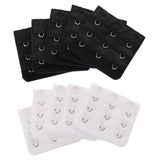 Maxbell 5pcs Elastic Bra Strap Extension Bra Extenders 3x 3 Hook White