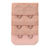 5pcs Elastic Bra Strap Extension Bra Extenders 2x 3 Hook Beige