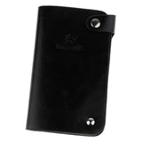 Trifold Pu Leather Mens Womens Credit Card Holder Organizer Black