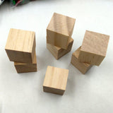 Maxbell Pack of 20 Natural Wooden Cubes Block Embellishments for Kids Crafts Cardmaking 20mm
