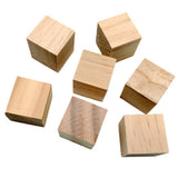 Maxbell Pack of 20 Natural Wooden Cubes Block Embellishments for Kids Crafts Cardmaking 20mm