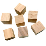 Maxbell Pack of 20 Natural Wooden Cubes Block Embellishments for Kids Crafts Cardmaking 20mm
