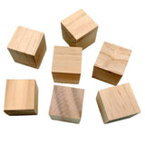 Maxbell Pack of 20 Natural Wooden Cubes Block Embellishments for Kids Crafts Cardmaking 20mm