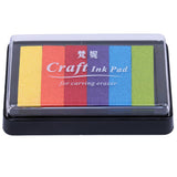 Maxbell Fashion Ink Pad Korea Stationery DIY Craft for Paper Fabric Wood Colorful Rainbow 5