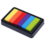 Maxbell Fashion Ink Pad Korea Stationery DIY Craft for Paper Fabric Wood Colorful Rainbow 5