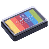 Maxbell Fashion Ink Pad Korea Stationery DIY Craft for Paper Fabric Wood Colorful Rainbow 5