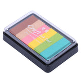 Maxbell Fashion Ink Pad Korea Stationery DIY Craft for Paper Fabric Wood Colorful Rainbow 9