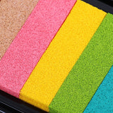 Maxbell Fashion Ink Pad Korea Stationery DIY Craft for Paper Fabric Wood Colorful Rainbow 9
