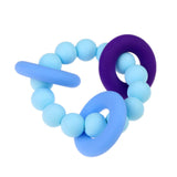 Maxbell Silicone Teething Beads Bracelet Teether Mum Baby Nursing Jewellery Sky Blue