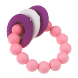 Maxbell Silicone Teething Beads Bracelet Teether Mum Baby Nursing Jewellery Pink