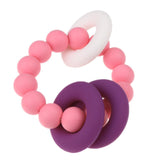 Maxbell Silicone Teething Beads Bracelet Teether Mum Baby Nursing Jewellery Pink