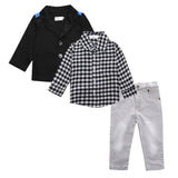 Set Of 3PCS Boys Cotton Coat With Shirt Pants For Pageant Wedding Party Birthday Photography Costume Daily Wear Accessories 5T
