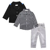 Set Of 3PCS Boys Cotton Coat With Shirt Pants For Pageant Wedding Party Birthday Photography Costume Daily Wear Accessories 8T