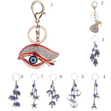 Alloy Rhinestone Charms Tower Design Pendant Keychain Keyring Womens Handbag Purse Car Key Hanging Ornaments