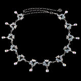 Fashion Women's Crystal Rhinestone Colored Metal Chain Belt 17