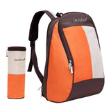 Maxbell Multifunctional Insulated Sleeves Cushioned Shoulder Straps Baby Nappy Food Diaper Bag Mommy Backpack with Bottle Bag Orange