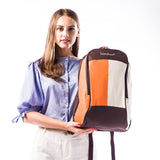 Maxbell Multifunctional Insulated Sleeves Cushioned Shoulder Straps Baby Nappy Food Diaper Bag Mommy Backpack with Bottle Bag Orange
