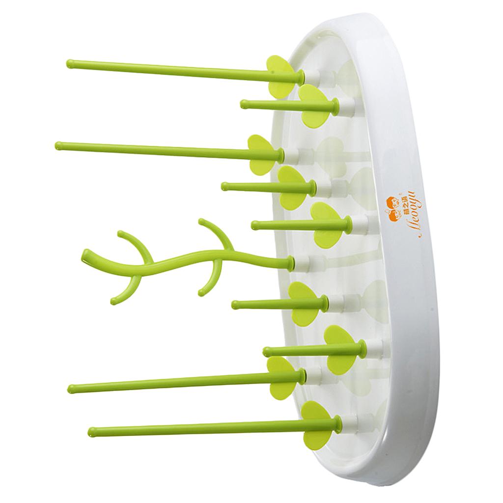 Maxbell Baby Bottle Drying Rack Drying Shelf Bottle Pacifier Dryer Green 2
