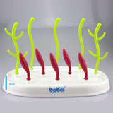 Maxbell Baby Bottle Drying Rack Drying Shelf Bottle Pacifier Dryer Green and Red