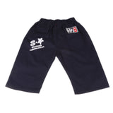 Boys Children Fashion Capri Pants Casual Knee Cotton Pants 150 Navy blue612