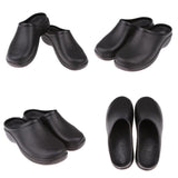 Pair Of Men Women Slip Resistant Orthopedic Clogs Nurse Chef Strapless Shoes Black 38