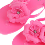 Womens Bohemia Sandals Flat Flip Flops Beach Slippers US5.5=22.5cm Rose