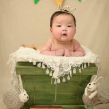 Maxbell Kids Baby Photography Prop Lace Charms Blankets Baby Photoshoot Accessory Birthday Gift Black