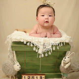 Maxbell Kids Baby Photography Prop Lace Charms Blankets Baby Photoshoot Accessory Birthday Gift White