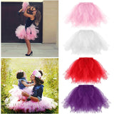 Womens Girls Kids Princess Ballet Tutu Skirt Wedding Prom Mini Fancy Dress Adult Purple