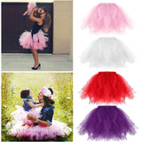 Maxbell Womens Girls Kids Princess Ballet Tutu Skirt Wedding Prom Mini Fancy Dress Adult Red