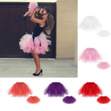 Maxbell Womens Girls Kids Princess Ballet Tutu Skirt Wedding Prom Mini Fancy Dress Adult Red