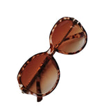 Fashion High-grade Carved Women Sunglasses Big Frame Eyewear Leopard Print Leopard Print