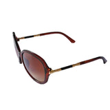 Fashion High-grade Carved Women Sunglasses Big Frame Eyewear Leopard Print Dark Brown