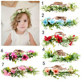 Newborn Baby Girls Toddler Kid Flower Garland Headband Accessories Style 6