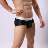 Man's Silky soft Solid Boxer Brief Men's Underwear S Black