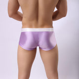 Man's Silky soft Solid Boxer Brief Men's Underwear S Purple