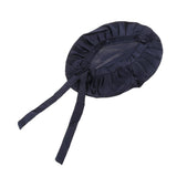 Women Pure Silk Sleep Hats Wrap Night Cap Hair Care Bonnet Navy Blue