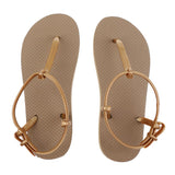 Woman Casual Beach Shoes Flip Flops Flat Shoes Sandals Slippers 39 Champagne