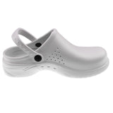 Men Women Cook Medical Nursing Shoes Ultralite Clogs with Strap 37 White