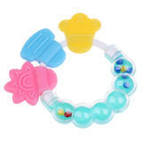 Maxbell Toddler Teether Chew Toy Molar Rod Silicone Handbell Jingle Baby Use Green