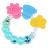 Maxbell Toddler Teether Chew Toy Molar Rod Silicone Handbell Jingle Baby Use Green