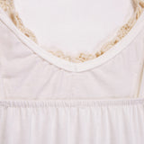 Women Summer Lace Vest Top Sleeveless Blouse Casual Tank Tops Shirt M White