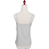 Fashion Ladies Summer Lace Vest Top Sleeveless Blouse Casual Tops S Gray