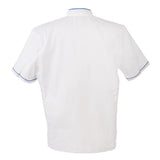 Men Women Chef Uniform Single Breasted Cook Short Sleeve Coat M Blue