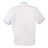 Men Women Chef Uniform Single Breasted Cook Short Sleeve Coat L Blue