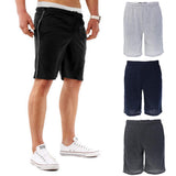 Men Summer Cotton Shorts Pants Gym Trousers Sport Jogging Trousers Shorts 2XL Deep Gray