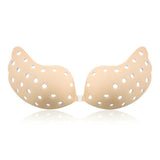 Backless Self Adhesive Bra Reusable Strapless Padded Invisible Push Up Bra B Beige