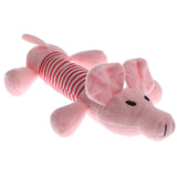 Maxbell Cute Pet Puppy Chew Squeaker Squeaky Plush Sound Dog Play Toys Pink Pig